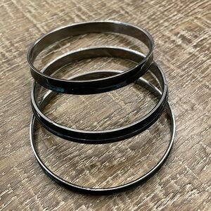 Jewelry - 3 - black bangle  bracelets